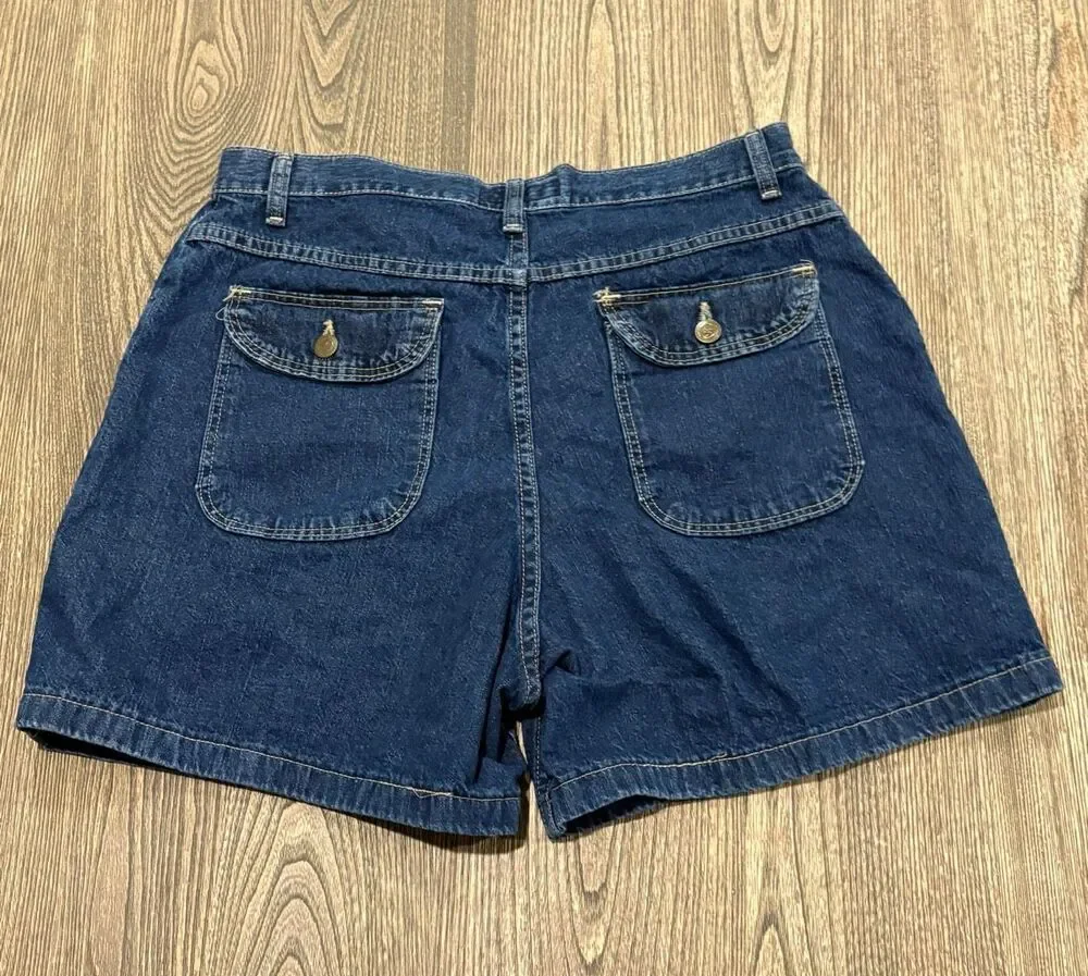 Wrangler Women's High Rise Cotton Denim Jean Casual Shorts Blue Size 14